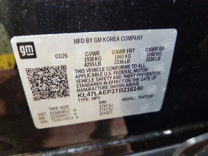 2026 Buick Envista მანქანა იყიდება აუქციონზე, vin: KL47LAEP3TB216140, აუქციონის ნომერი: 64485026