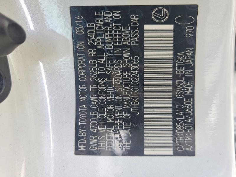 Продажа на аукционе авто 2016 Lexus Es, vin: JTHBK1GG1G2243065, номер лота: 66208026