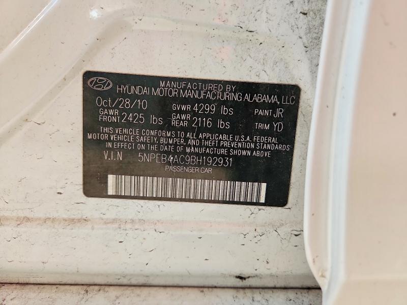 Aukcja sprzedaży 2011 Hyundai Sonata, vin: 5NPEB4AC9BH192931, numer aukcji: 67355496