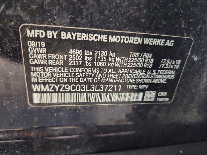 2020 Mini Cooper მანქანა იყიდება აუქციონზე, vin: WMZYZ9C03L3L37211, აუქციონის ნომერი: 64822896