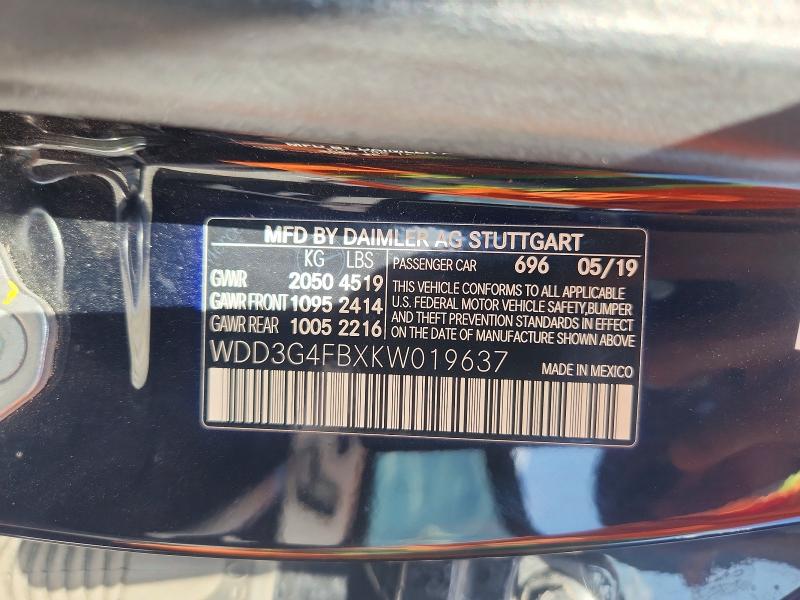 Aukcja sprzedaży 2019 Mercedes-benz A, vin: WDD3G4FBXKW019637, numer aukcji: 65047586