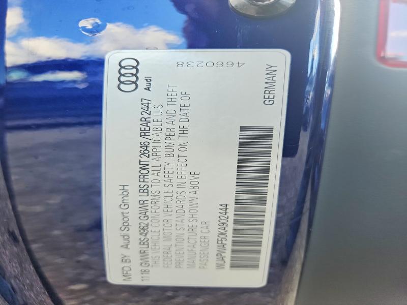 64503686 :رقم المزاد ، WUAPWAF50KA902444 vin ، 2019 Audi Rs5 مزاد بيع