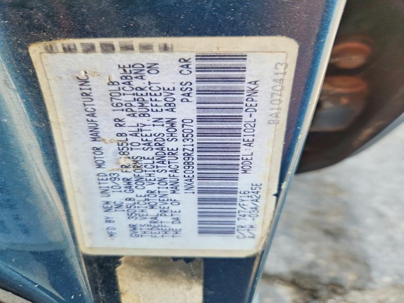 64472266 :رقم المزاد ، 1NXAE09B9RZ135070 vin ، 1994 Toyota Corolla مزاد بيع