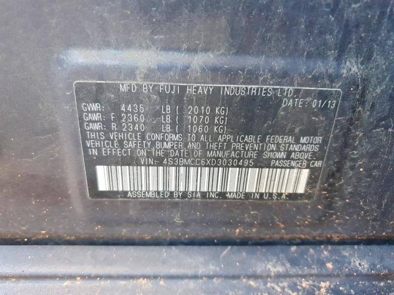Aukcja sprzedaży 2013 Subaru Legacy, vin: 4S3BMCC6XD3030495, numer aukcji: 67204836