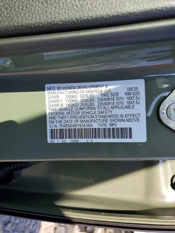 Продажа на аукционе авто 2026 Honda Cr-v, vin: 7FARS6H69TE047406, номер лота: 66441486