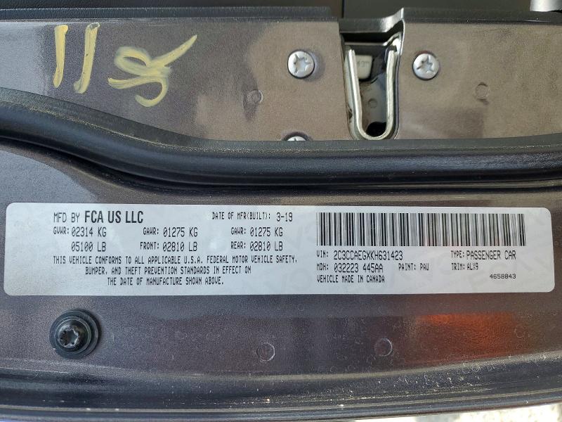 Aukcja sprzedaży 2019 Chrysler 300, vin: 2C3CCAEGXKH631423, numer aukcji: 64912726