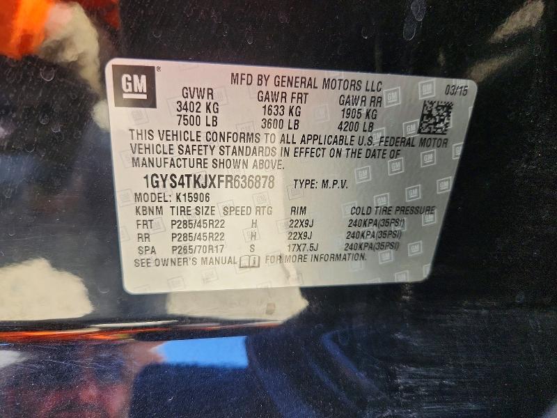 Продажа на аукционе авто 2015 Cadillac Escalade, vin: 1GYS4TKJXFR636878, номер лота: 64498546