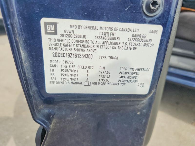 64273206 :رقم المزاد ، 2GCEC19Z161334300 vin ، 2006 Chevrolet Silverado مزاد بيع