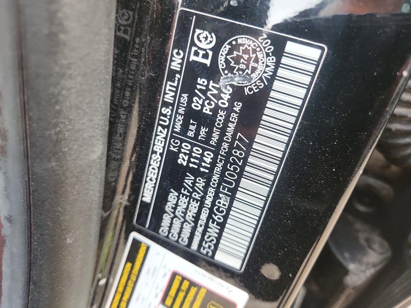Auction sale of the 2015 Mercedes-benz C, vin: 55SWF6GB1FU052877, lot number: 64741866