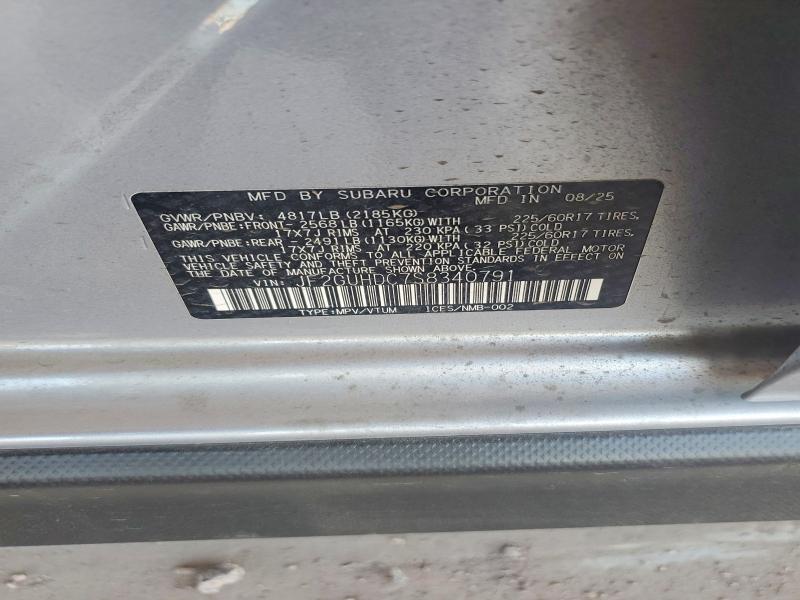 64758306 :رقم المزاد ، JF2GUHDC7S8340791 vin ، 2025 Subaru Crosstrek مزاد بيع