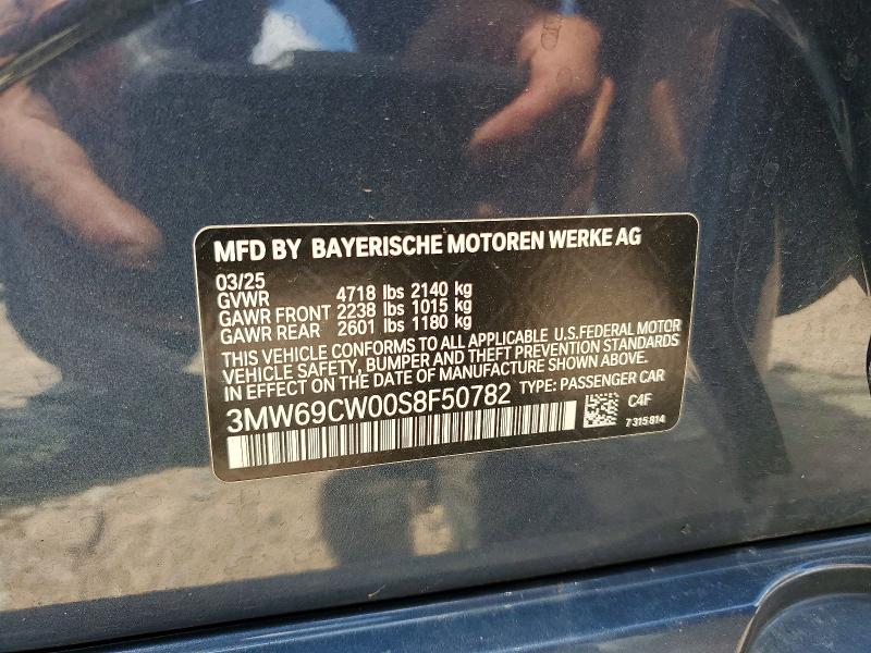 Продаж на аукціоні авто 2025 Bmw 330i, vin: 3MW69CW00S8F50782, номер лоту: 65799456