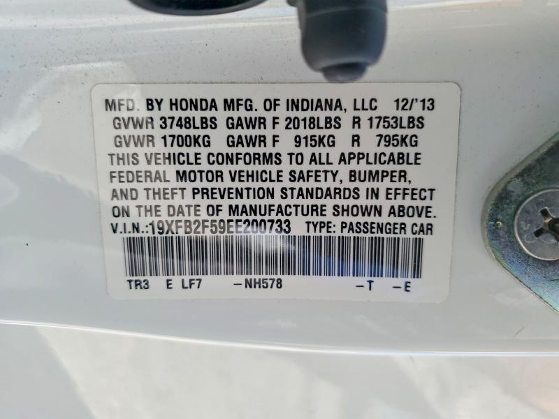 Aukcja sprzedaży 2014 Honda Civic, vin: 19XFB2F59EE200733, numer aukcji: 63203016