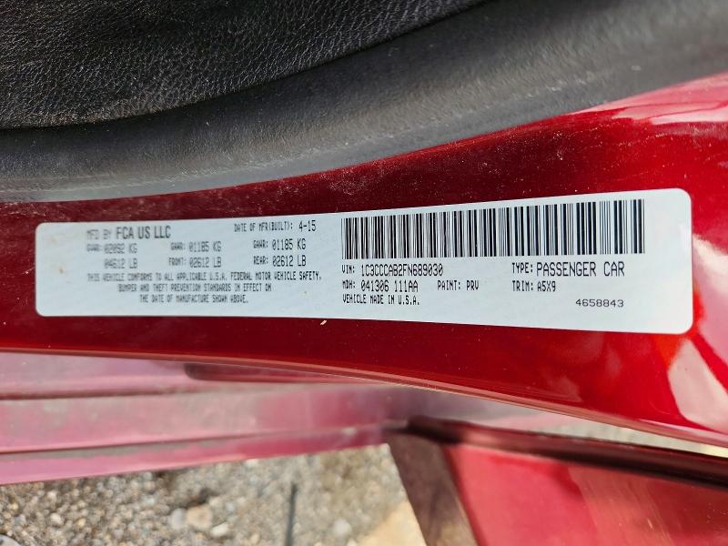 Aukcja sprzedaży 2015 Chrysler 200, vin: 1C3CCCAB2FN689030, numer aukcji: 65377946