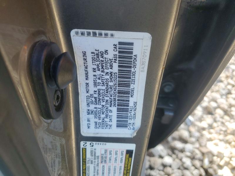 Aukcja sprzedaży 2006 Toyota Corolla, vin: 1NXBR32EX6Z615225, numer aukcji: 63395016