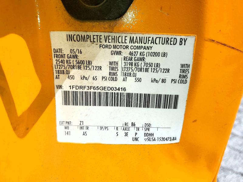 Aukcja sprzedaży 2016 Ford F350, vin: 1FDRF3F65GED03416, numer aukcji: 65561596