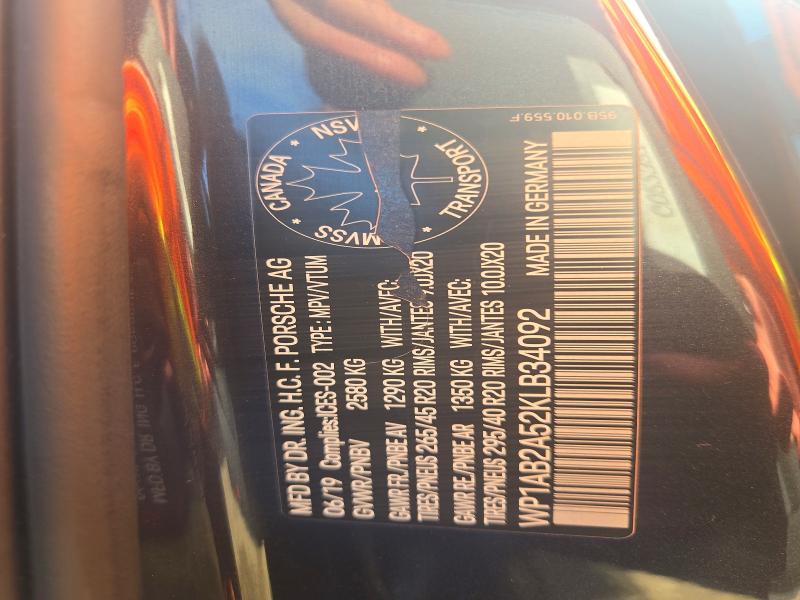 Aukcja sprzedaży 2019 Porsche Macan, vin: WP1AB2A52KLB34092, numer aukcji: 59144026