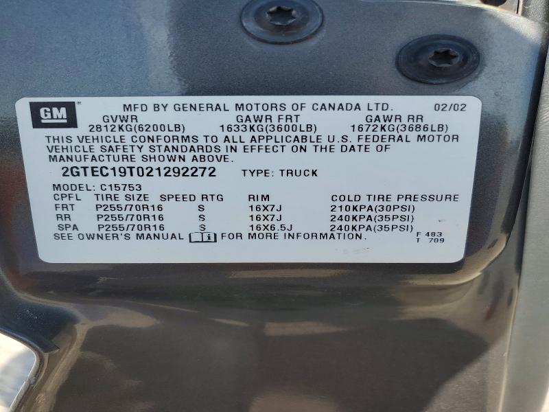 Продаж на аукціоні авто 2002 Gmc New Sierra, vin: 2GTEC19T021292272, номер лоту: 65866886