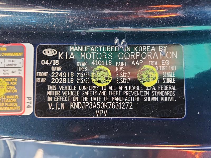 Aukcja sprzedaży 2019 Kia Soul, vin: KNDJP3A50K7631272, numer aukcji: 63558906