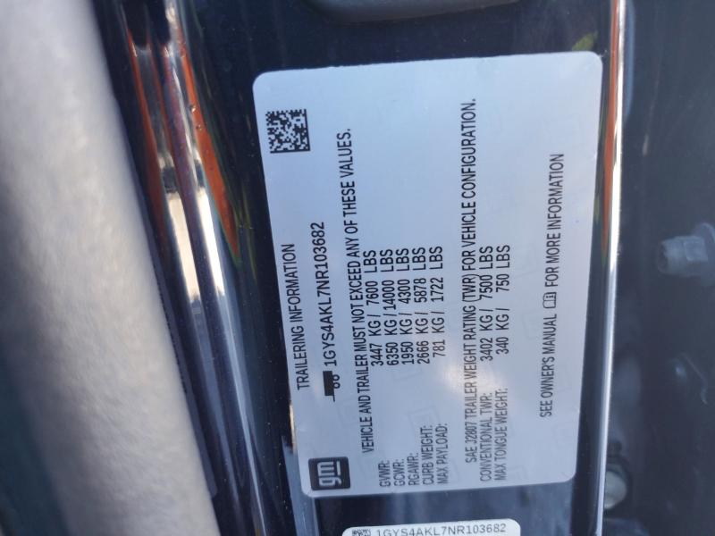 Продажа на аукционе авто 2022 Cadillac Escalade, vin: 1GYS4AKL7NR103682, номер лота: 67058456