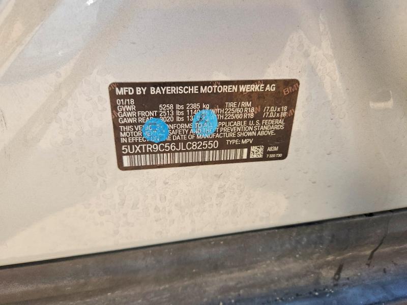 Aukcja sprzedaży 2018 Bmw X3, vin: 5UXTR9C56JLC82550, numer aukcji: 66775296