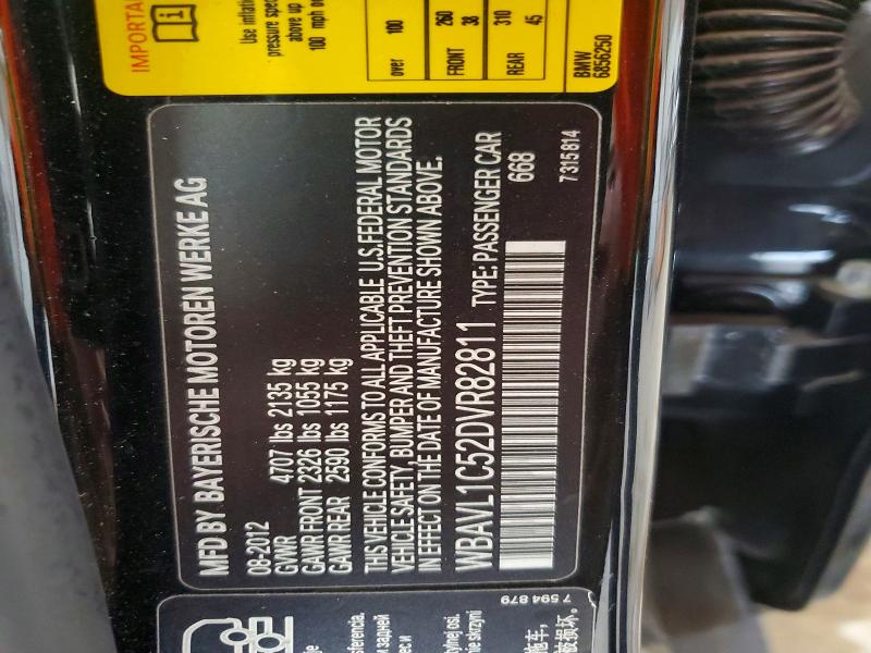 64479226 :رقم المزاد ، WBAVL1C52DVR82811 vin ، 2013 Bmw X1 مزاد بيع
