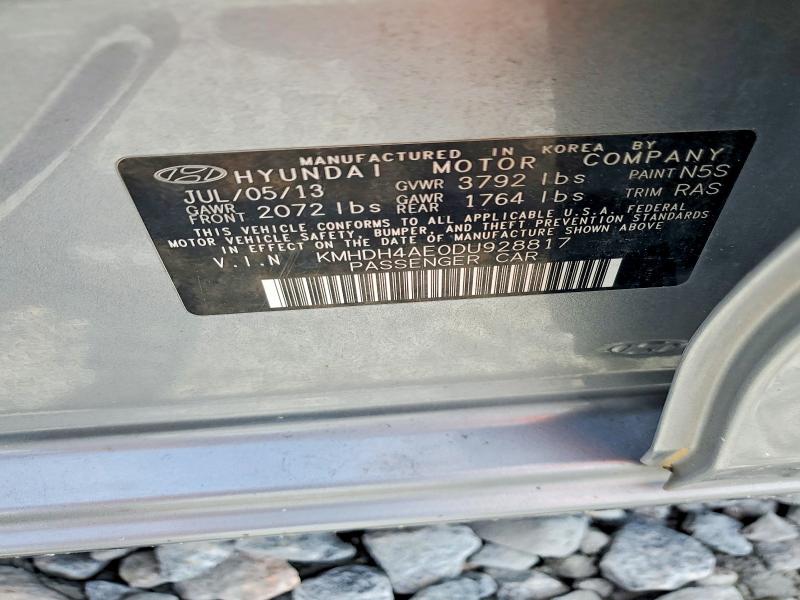 64083546 :رقم المزاد ، KMHDH4AE0DU928817 vin ، 2013 Hyundai Elantra مزاد بيع