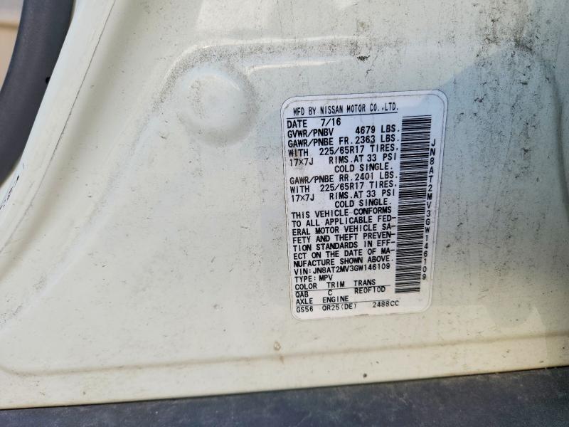Aukcja sprzedaży 2016 Nissan Rogue, vin: JN8AT2MV3GW146109, numer aukcji: 63224256
