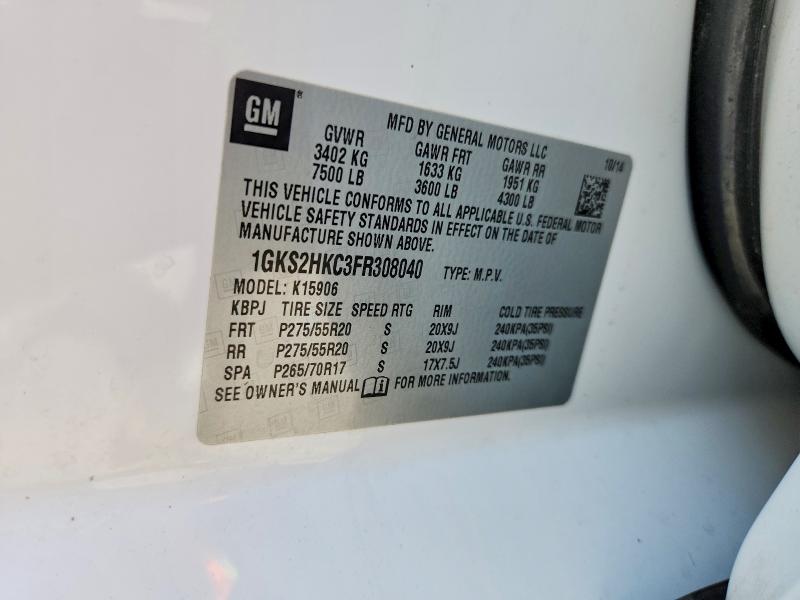 Aukcja sprzedaży 2015 Gmc Yukon Xl, vin: 1GKS2HKC3FR308040, numer aukcji: 65436196