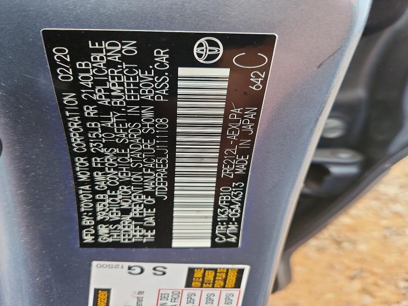 Продажа на аукционе авто 2020 Toyota Corolla, vin: JTDEPRAE5LJ111108, номер лота: 65873326