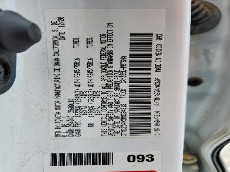 Продажа на аукционе авто 2021 Toyota Tacoma, vin: 3TMCZ5AN5MM394818, номер лота: 63676846
