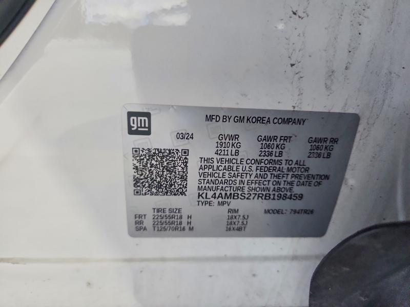 2024 Buick Encore Gx მანქანა იყიდება აუქციონზე, vin: KL4AMBS27RB198459, აუქციონის ნომერი: 68700186