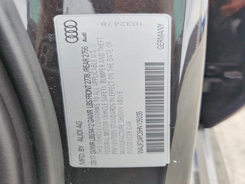 67565406 :رقم المزاد ، WAUF2AFC6HN105035 vin ، 2017 Audi A6 مزاد بيع