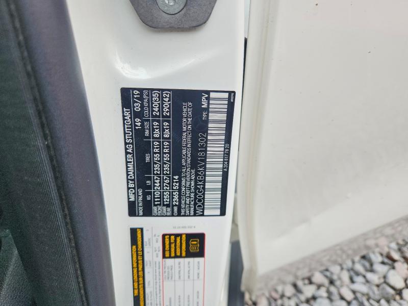 Aukcja sprzedaży 2019 Mercedes-benz Glc, vin: WDC0G4KB6KV181302, numer aukcji: 64004176