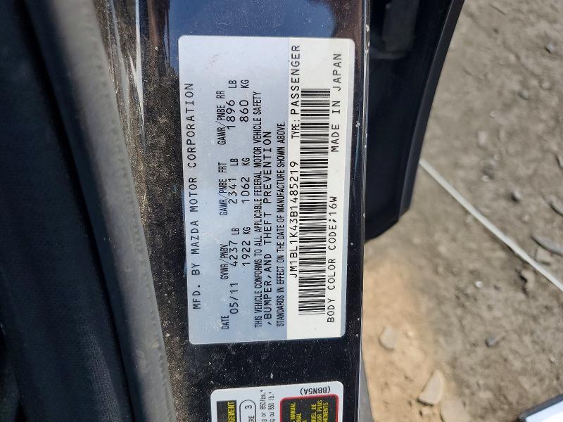 Продаж на аукціоні авто 2011 Mazda Speed, vin: JM1BL1K43B1485219, номер лоту: 65123406