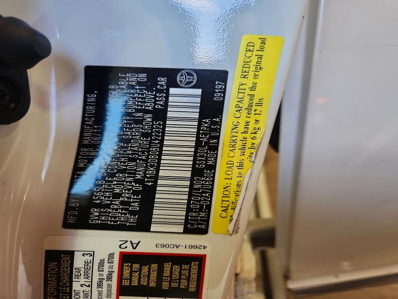 2011 Toyota Avalon მანქანა იყიდება აუქციონზე, vin: 4T1BK3DB0BU422325, აუქციონის ნომერი: 65688916