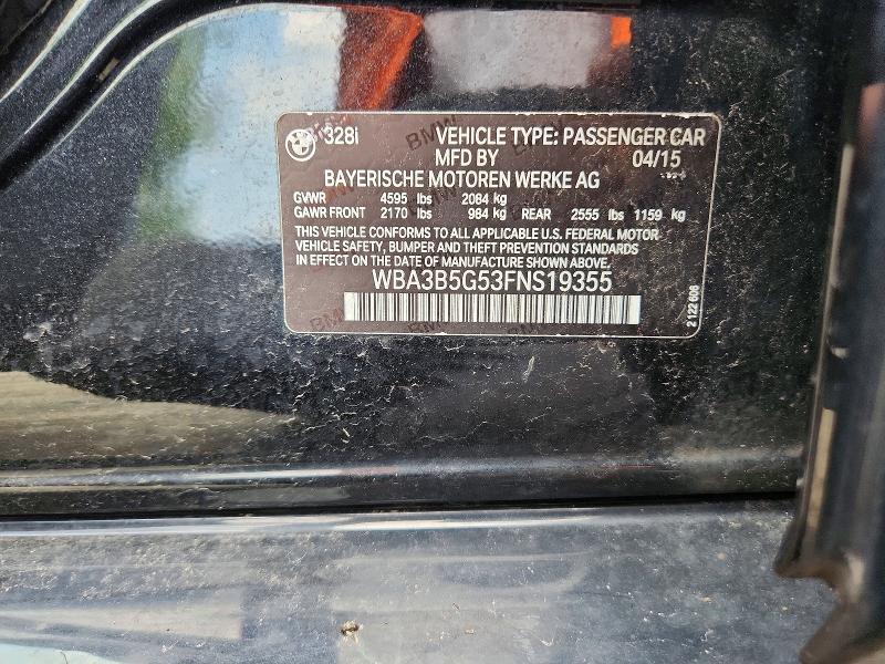 67063996 :رقم المزاد ، WBA3B5G53FNS19355 vin ، 2015 Bmw 328 مزاد بيع