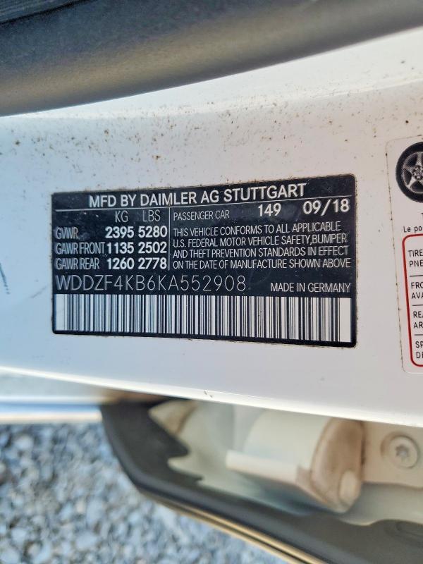 Aukcja sprzedaży 2019 Mercedes-benz E 300 4mat, vin: WDDZF4KB6KA552908, numer aukcji: 66277496