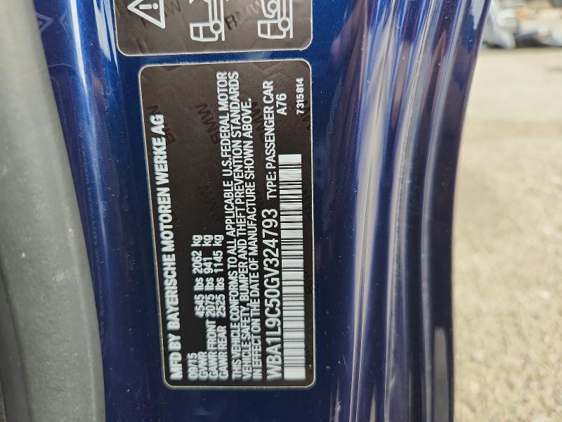 2016 Bmw 228 მანქანა იყიდება აუქციონზე, vin: WBA1L9C50GV324793, აუქციონის ნომერი: 65142866