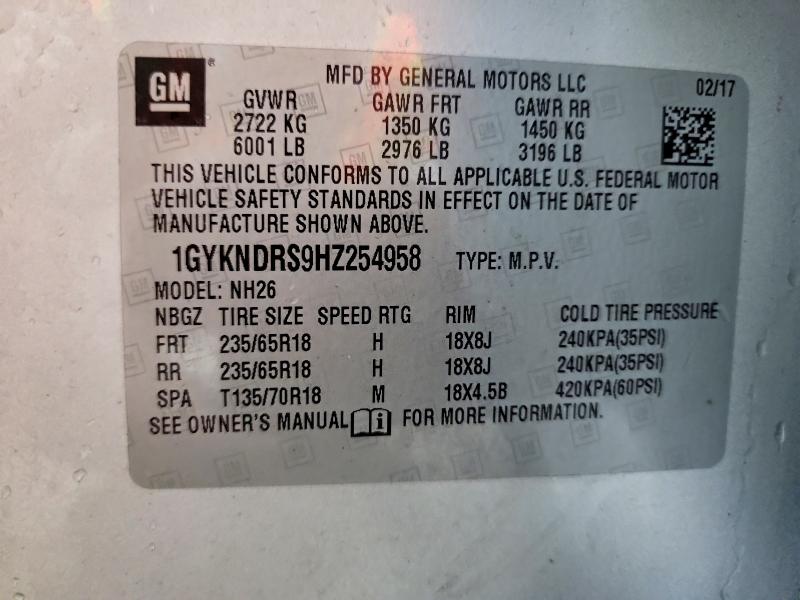 Продажа на аукционе авто 2017 Cadillac Xt5, vin: 1GYKNDRS9HZ254958, номер лота: 65164026