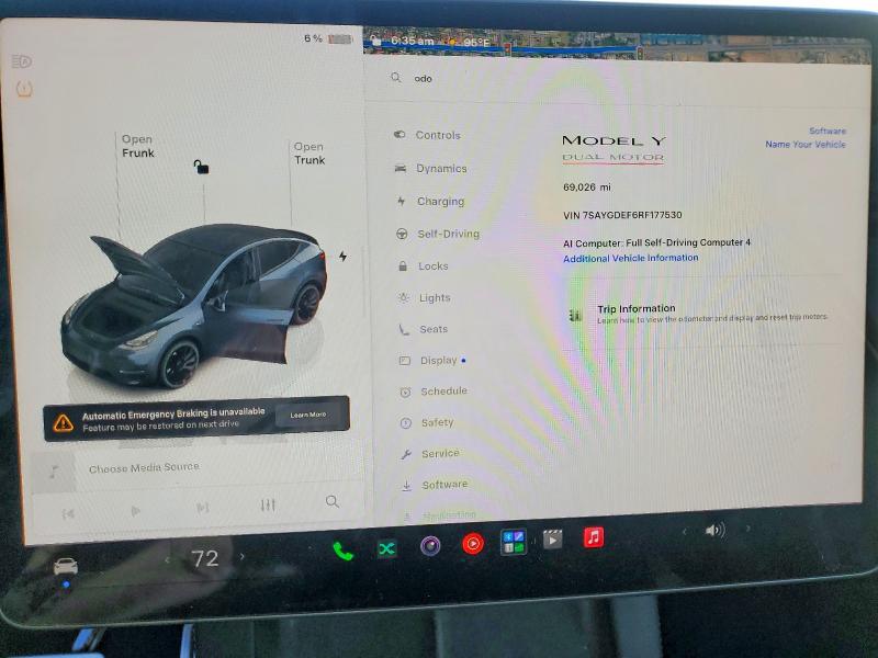 Aukcja sprzedaży 2024 Tesla Model Y, vin: 7SAYGDEF6RF177530, numer aukcji: 63439996