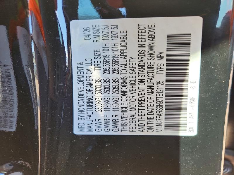Продаж на аукціоні авто 2026 Honda Cr-v, vin: 7FARS6H97TE121125, номер лоту: 63994316