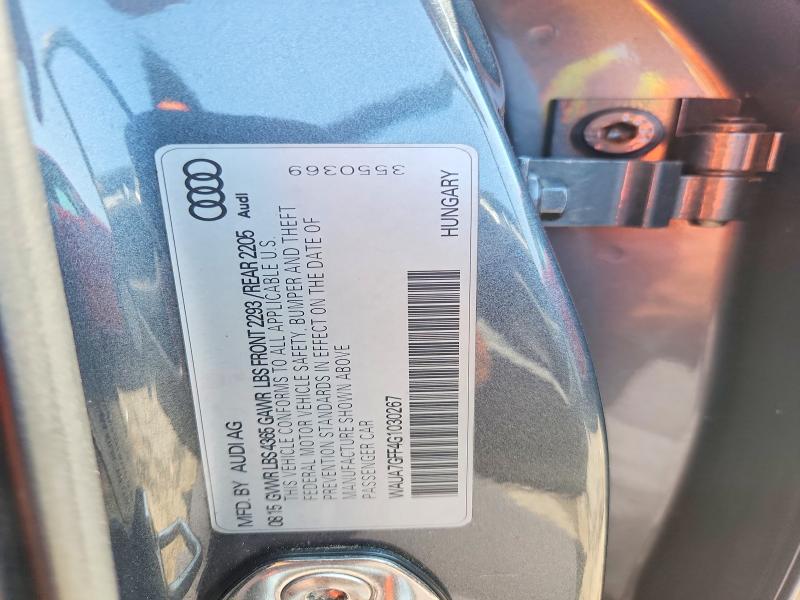 Продажа на аукционе авто 2016 Audi A3, vin: WAUA7GFF4G1030267, номер лота: 64128826