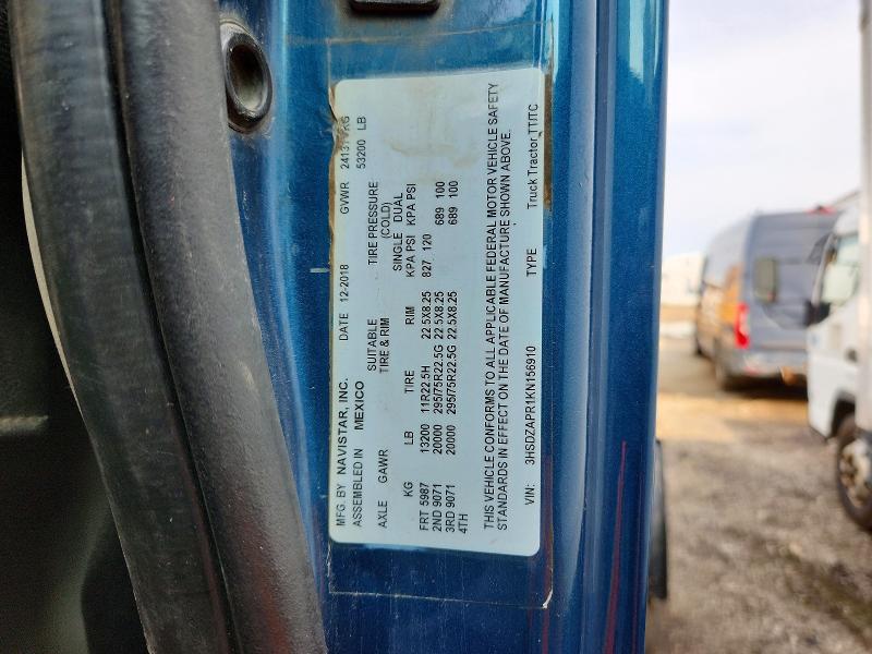Aukcja sprzedaży 2019 International Lt625, vin: 3HSDZAPR1KN156910, numer aukcji: 62589936