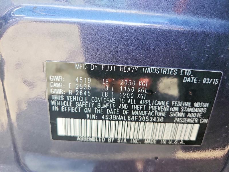 Продажа на аукционе авто 2015 Subaru Legacy, vin: 4S3BNAL68F3053438, номер лота: 65933096