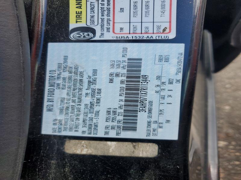 2007 Ford Fusion მანქანა იყიდება აუქციონზე, vin: 3FAHP071X7R113449, აუქციონის ნომერი: 66665026