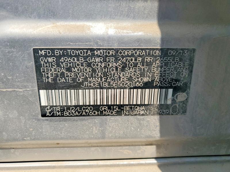 Продажа на аукционе авто 2014 Lexus Gs, vin: JTHCE1BL5E5020166, номер лота: 62507656