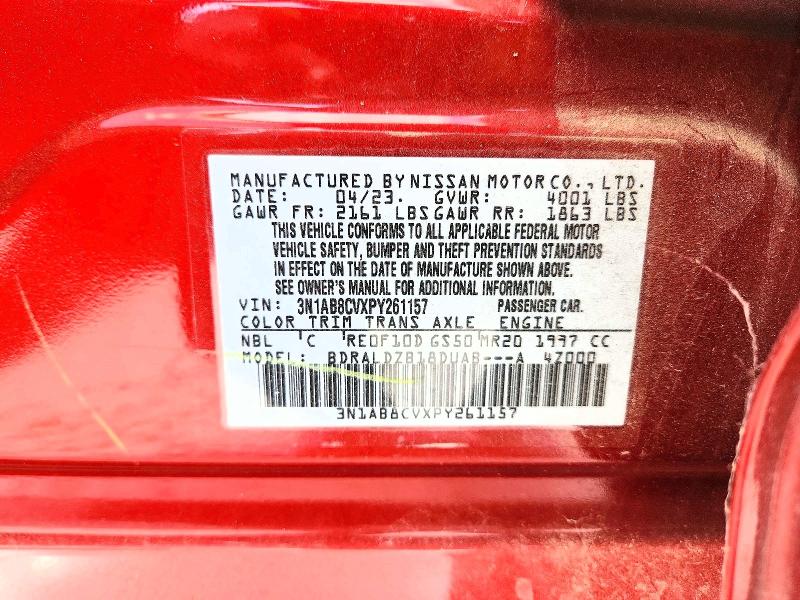 2023 Nissan Sentra მანქანა იყიდება აუქციონზე, vin: 3N1AB8CVXPY261157, აუქციონის ნომერი: 65118286