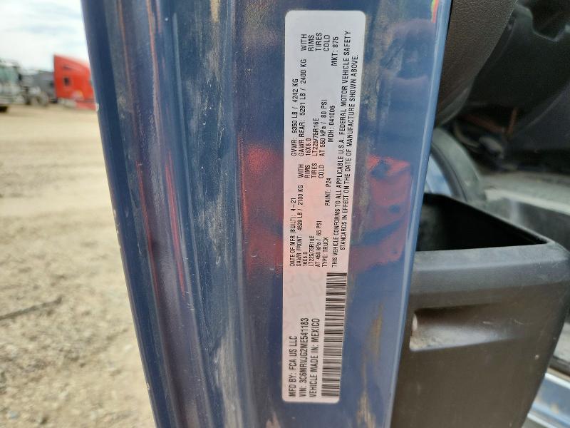 Aukcja sprzedaży 2021 Ram Promaster 3500, vin: 3C6MRVJG2ME541183, numer aukcji: 57962116