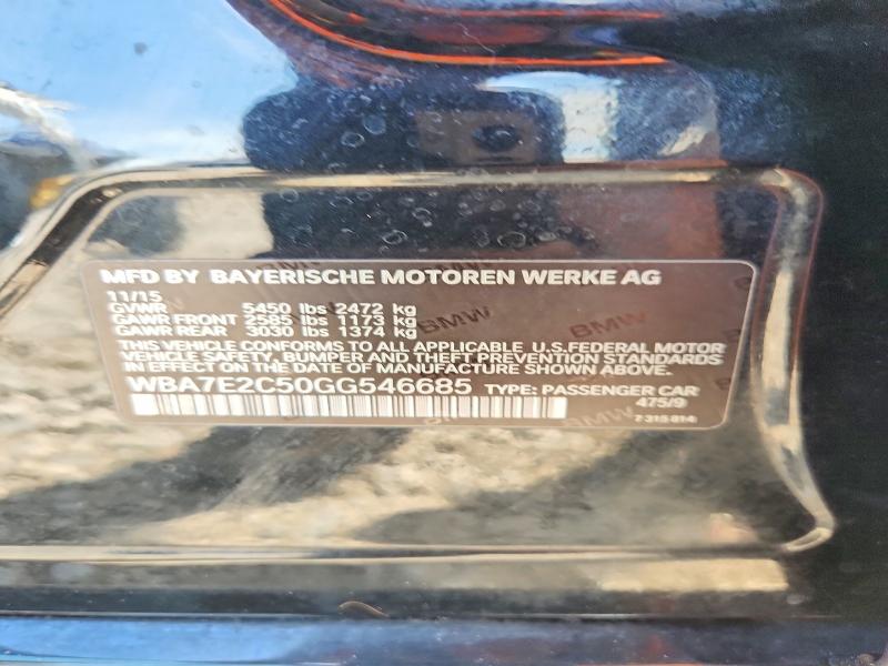 Aukcja sprzedaży 2016 Bmw 740, vin: WBA7E2C50GG546685, numer aukcji: 65863806
