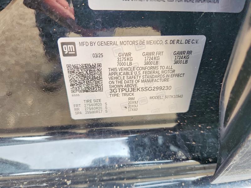 Aukcja sprzedaży 2025 Gmc Sierra, vin: 3GTPUJEK5SG299230, numer aukcji: 64133486